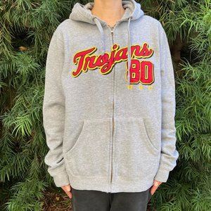 USC Southern California Trojans Gray Heather Full Zip Hoodie
